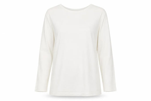 Viyella Womens White Sequin Neck 3/4 Sleeve T-Shirt Size M