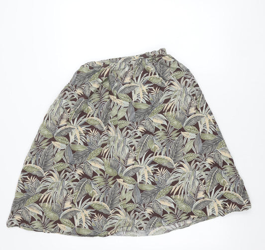 Carr & Westley Women’s Multicoloured Floral A-Line Midi Skirt Size 14