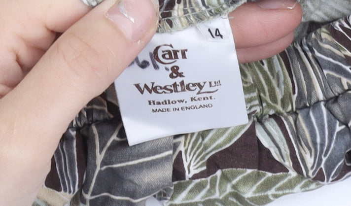 Carr & Westley Women’s Multicoloured Floral A-Line Midi Skirt Size 14