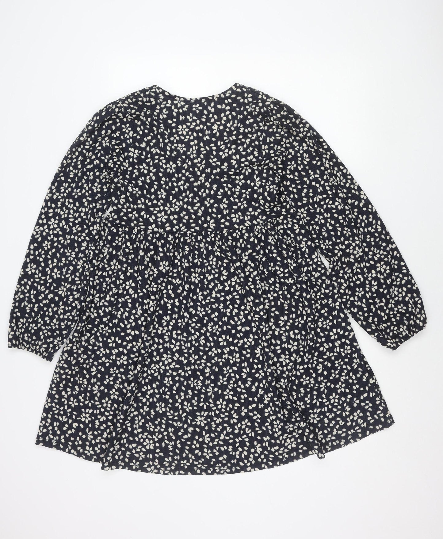 New Look Women’s Blue Floral Mini Skater Dress Size 8