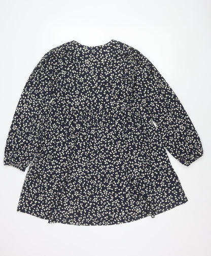 New Look Women’s Blue Floral Mini Skater Dress Size 8