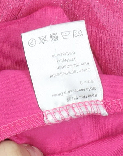I Say Women’s Pink Asymmetric Sleeveless Dress Size S