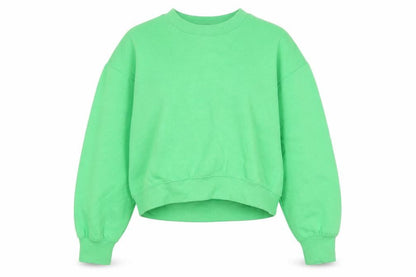 Zara Womens Green Crew Neck Pullover Sweatshirt Size S