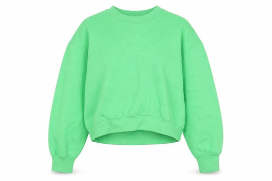 Zara Womens Green Crew Neck Pullover Sweatshirt Size S