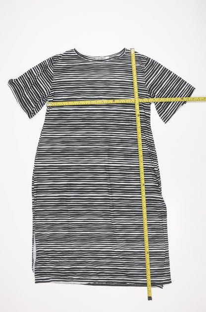 Collectif Women’s Black White Striped Shift Dress Size 20 Plus