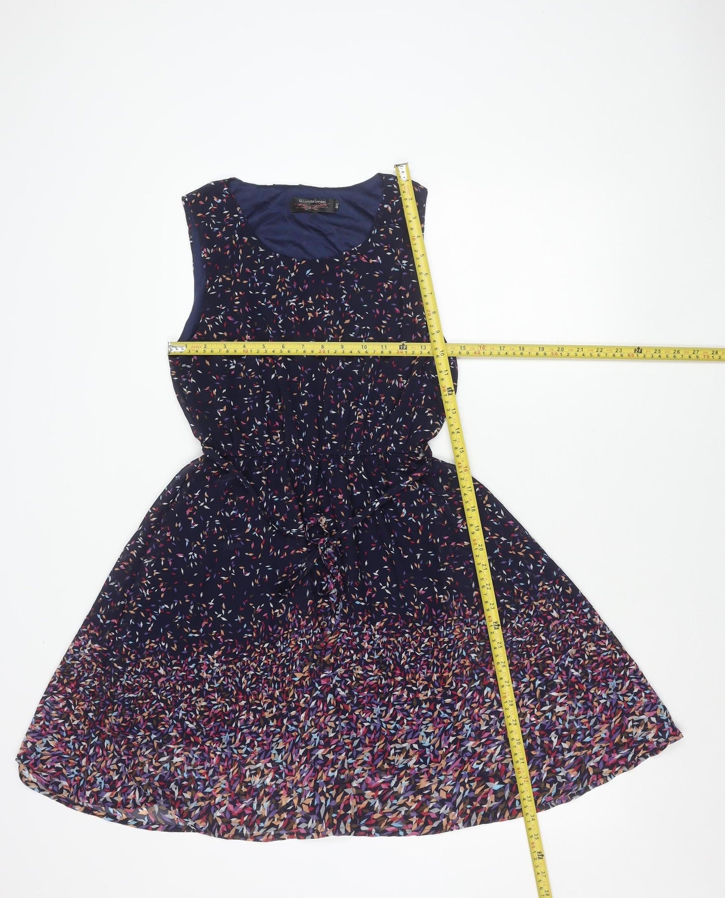 G. Lungta London Women's Multicoloured Fit & Flare Dress M/L