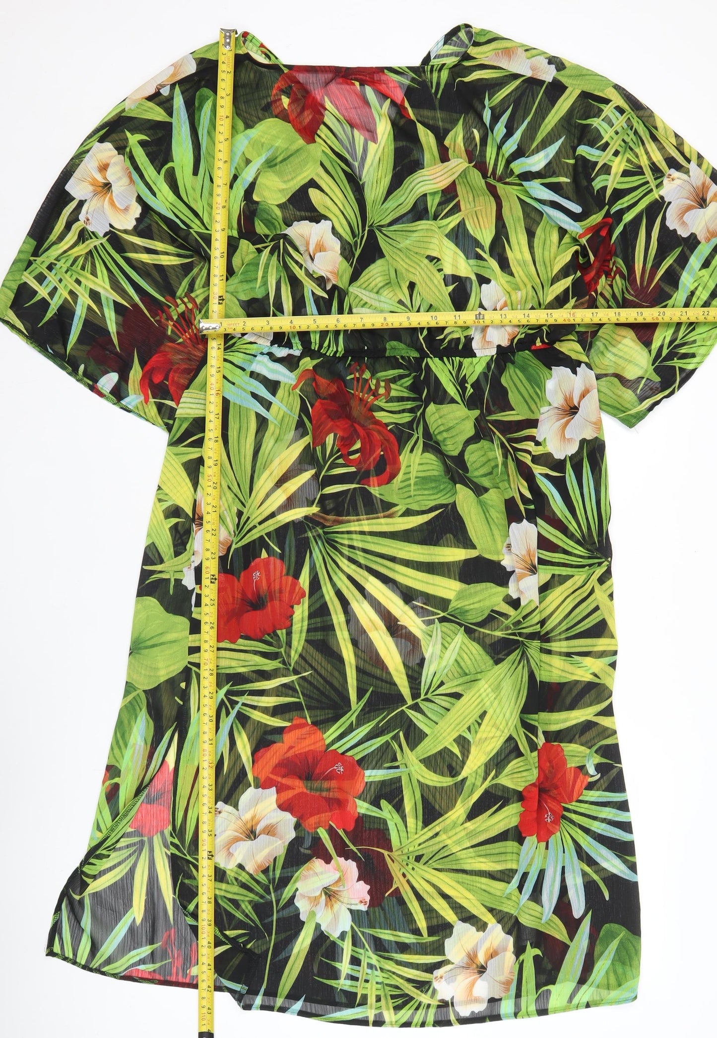 Soon Women’s Multicoloured Floral Kaftan Dress L Asymmetric Summer