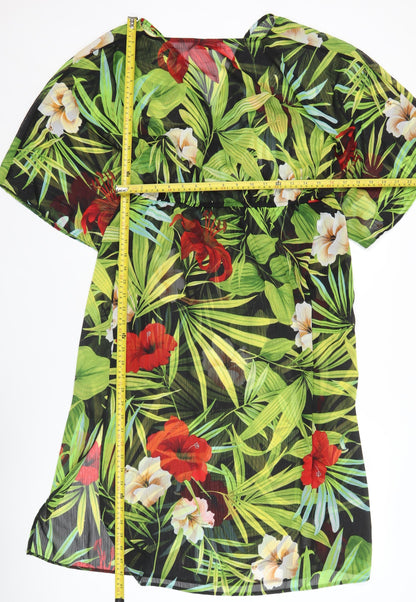 Soon Women’s Multicoloured Floral Kaftan Dress L Asymmetric Summer