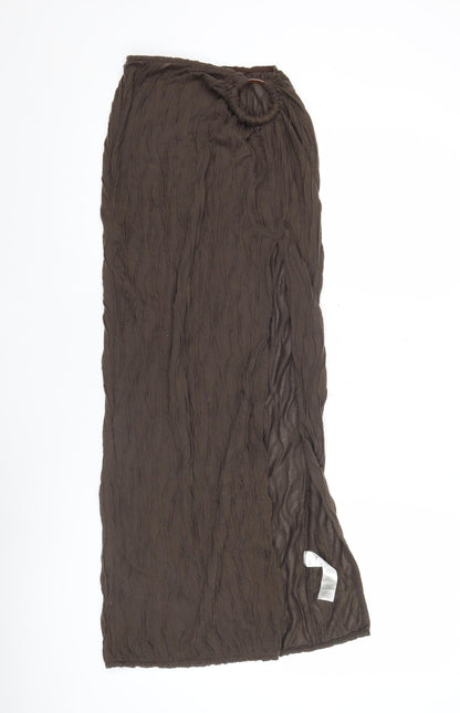 PrettyLittleThing Women’s Brown Long Pencil Skirt Size 4