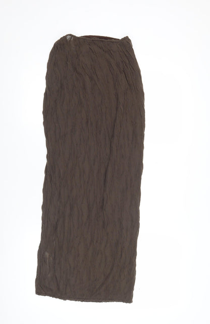 PrettyLittleThing Women’s Brown Long Pencil Skirt Size 4
