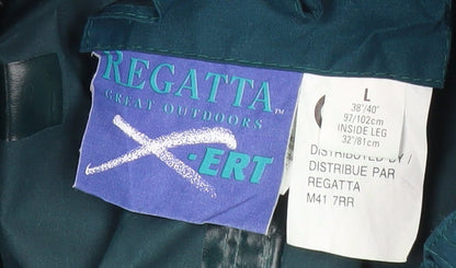 Regatta Mens Green L 38in Waist 32in Leg Rain Trousers