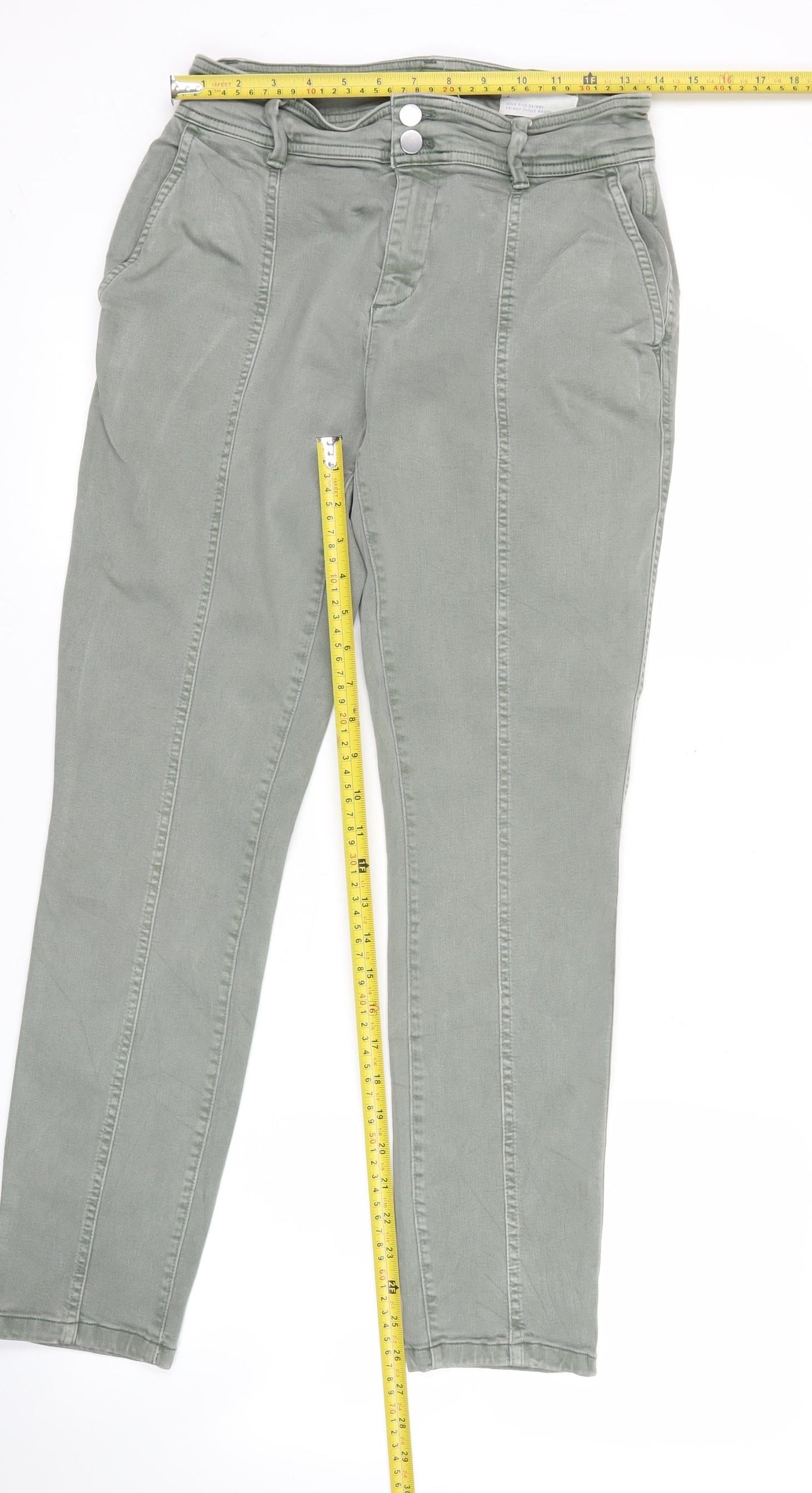 GAP Womens Green High Rise Skinny Jeans Size 4 Slim Fit