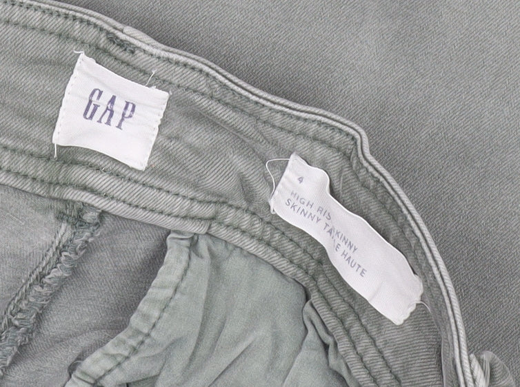GAP Womens Green High Rise Skinny Jeans Size 4 Slim Fit