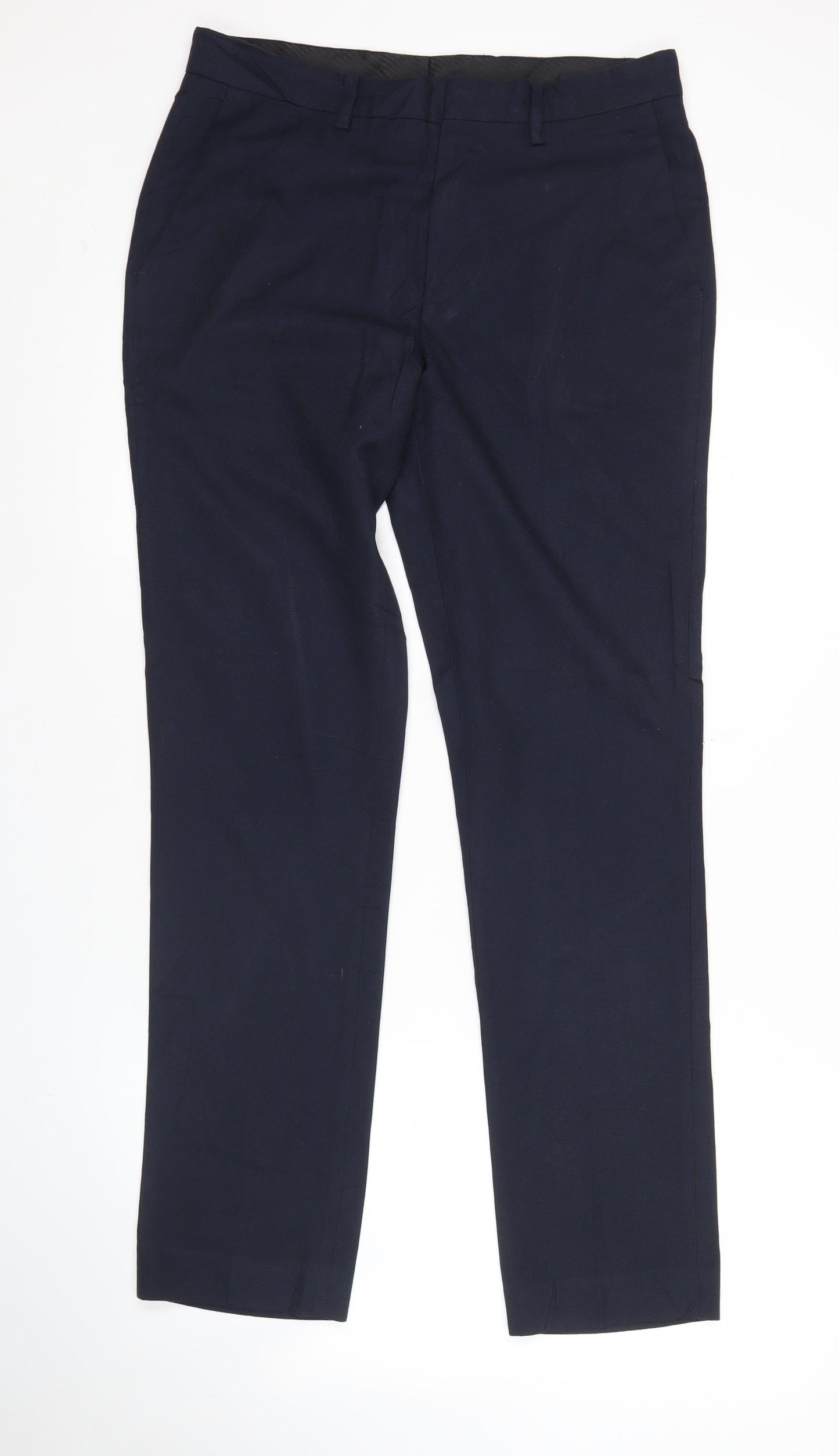 Topman Men’s Blue Slim Fit Dress Trousers 30R Polyester Viscose