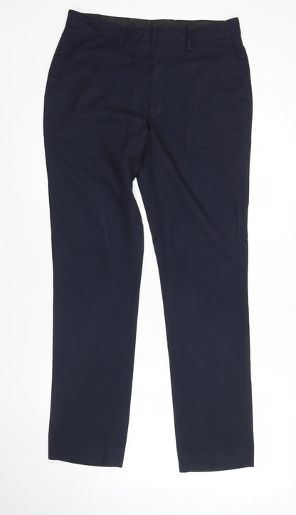 Topman Men’s Blue Slim Fit Dress Trousers 30R Polyester Viscose