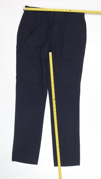 Topman Men’s Blue Slim Fit Dress Trousers 30R Polyester Viscose