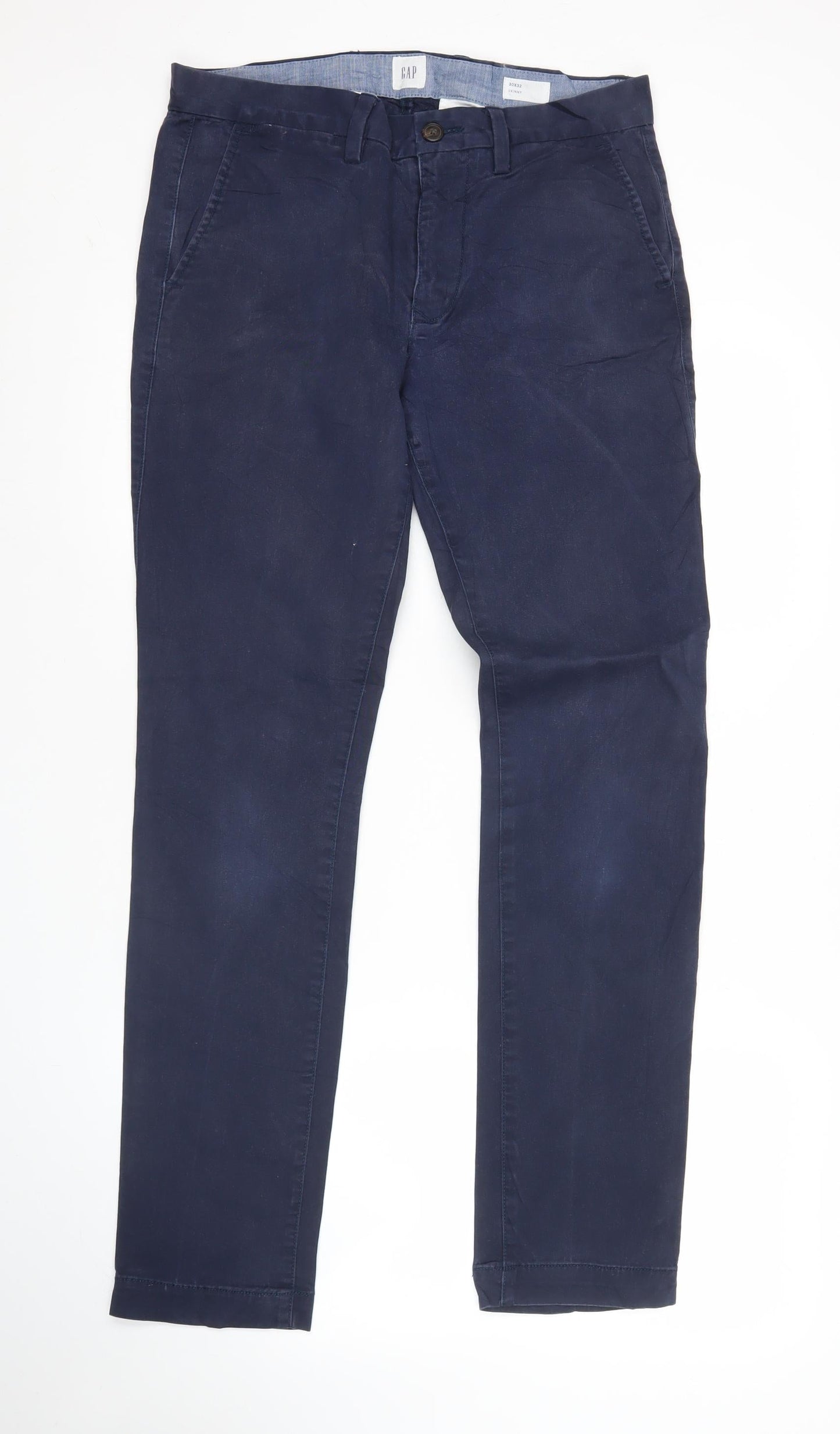 GAP Mens Blue Chino Skinny Trousers 30W x 32L Cotton Elastane