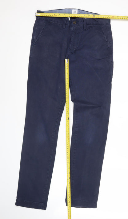 GAP Mens Blue Chino Skinny Trousers 30W x 32L Cotton Elastane