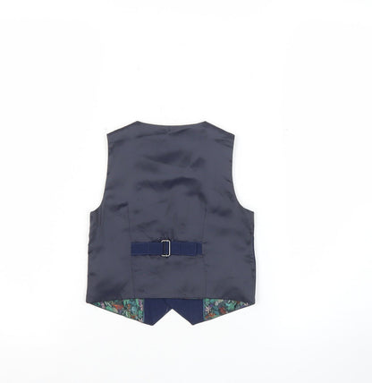 Next Boys Blue Waistcoat 2XS Formal Wedding Party Suit Vest