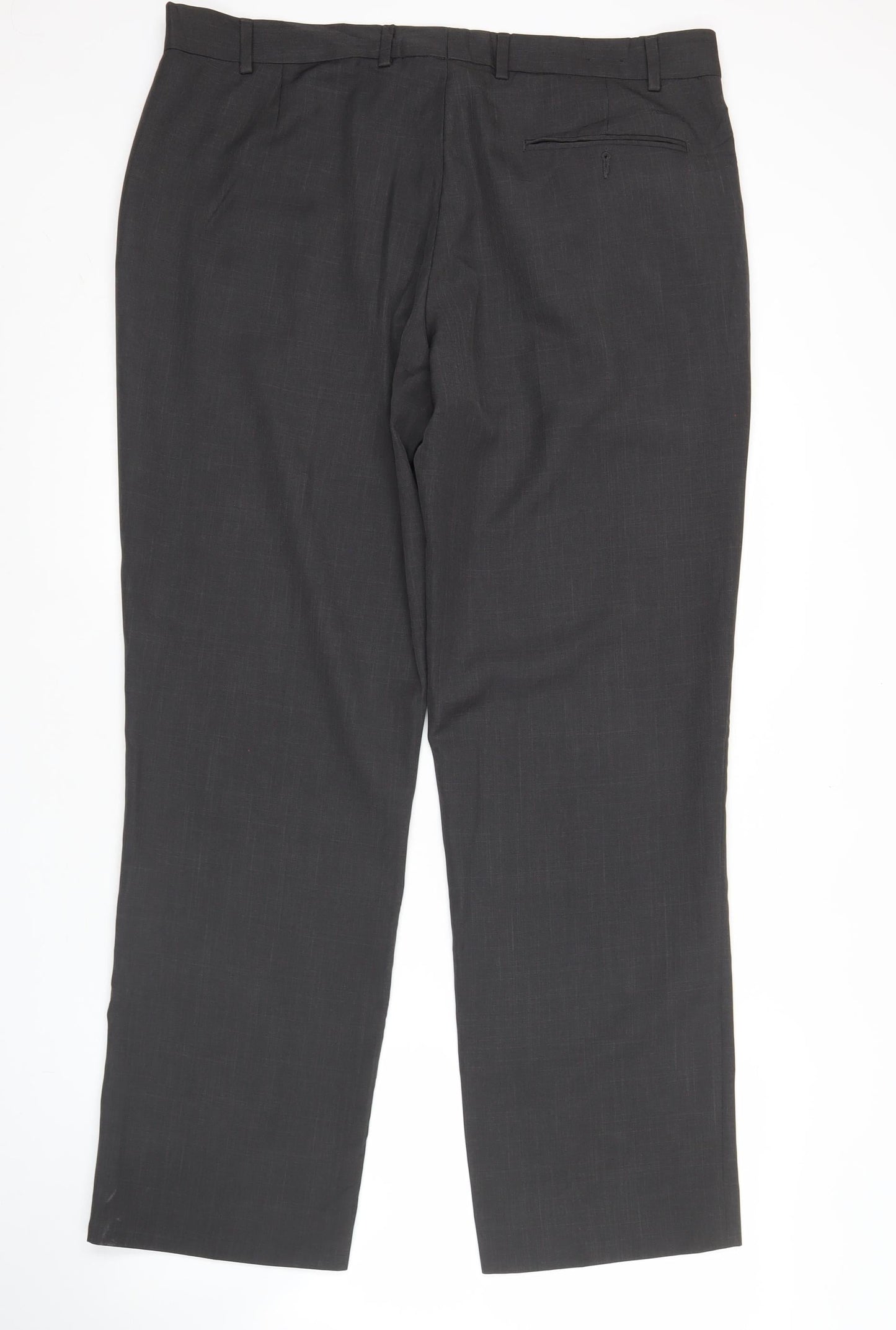 F&F Men’s Black Dress Pants Size 38x31 Regular Fit Trousers