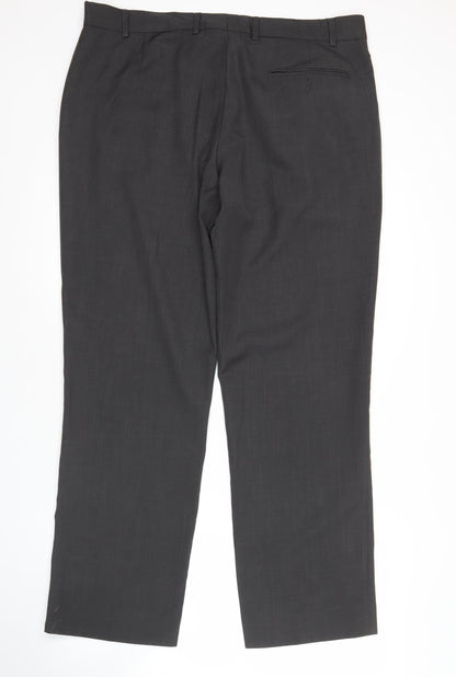 F&F Men’s Black Dress Pants Size 38x31 Regular Fit Trousers