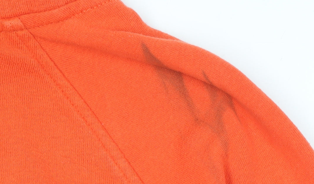 Abercrombie Kids Boys Orange Black Colourblock Pullover Hoodie 9 Years