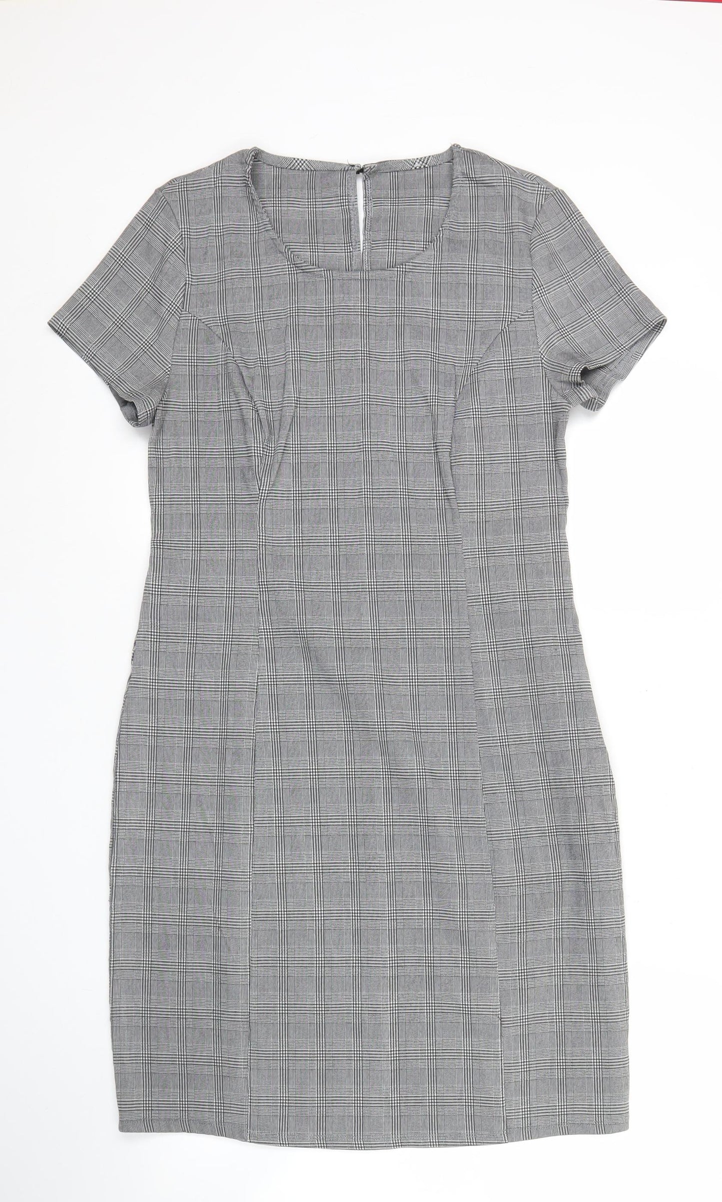 Apricot Women’s Grey Check Sheath Dress Size 12 Workwear