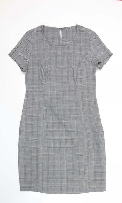 Apricot Women’s Grey Check Sheath Dress Size 12 Workwear