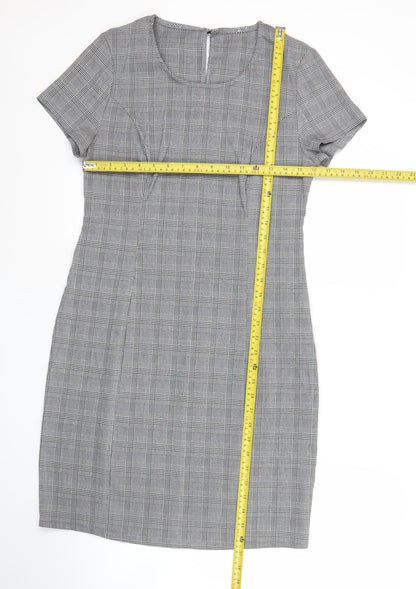 Apricot Women’s Grey Check Sheath Dress Size 12 Workwear