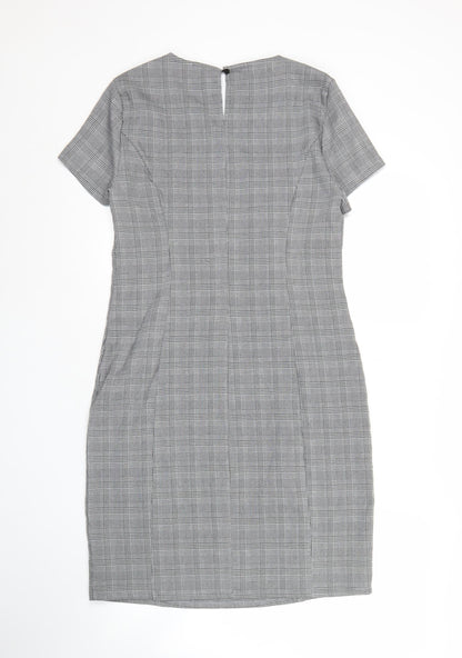 Apricot Women’s Grey Check Sheath Dress Size 12 Workwear