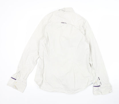 Womens UK Size M Superdry White Classic Button-Up