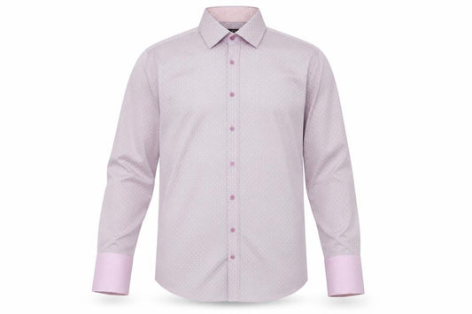 Jeff Banks Men’s Pink Striped Long Sleeve Cotton Button-Up Shirt Size 17