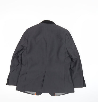Next Boys Grey Suit Jacket 6 Years Regular Fit Single Breasted Formal Blazer