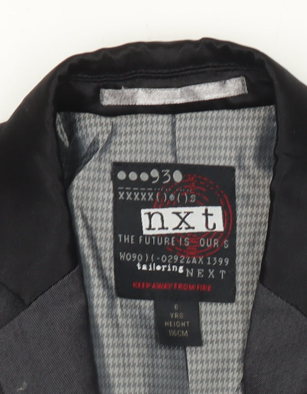Next Boys Grey Suit Jacket 6 Years Regular Fit Single Breasted Formal Blazer