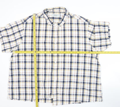 Williams & Brown Men's XL Multicoloured Plaid Short Sleeve Cotton Shirt