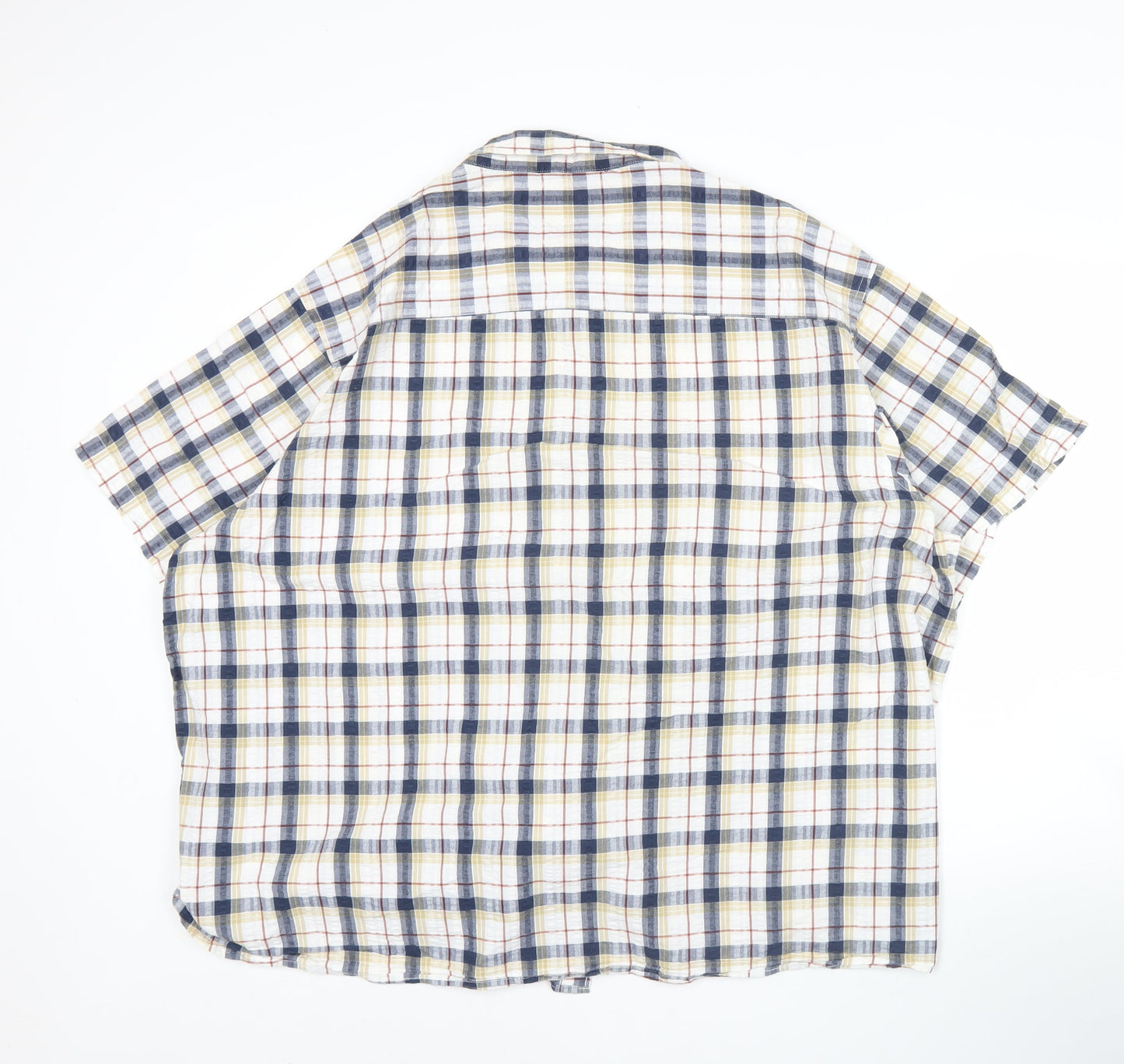 Williams & Brown Men's XL Multicoloured Plaid Short Sleeve Cotton Shirt
