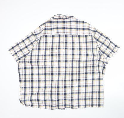 Williams & Brown Men's XL Multicoloured Plaid Short Sleeve Cotton Shirt