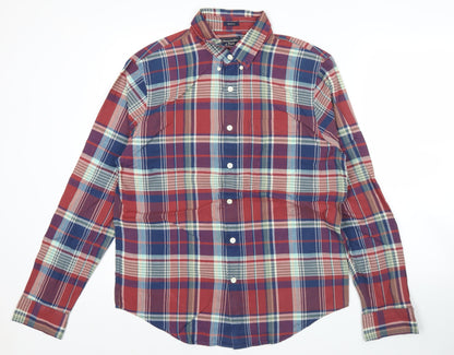 Abercrombie & Fitch Mens Multicoloured Plaid Button-Up Shirt L Long Sleeve