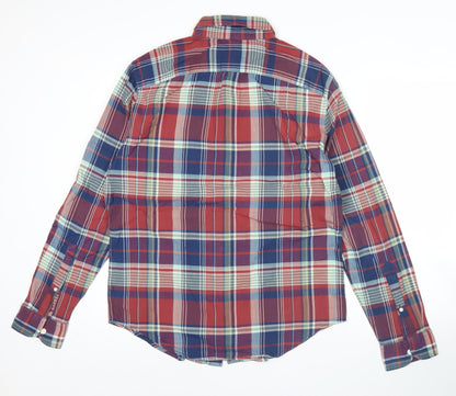 Abercrombie & Fitch Mens Multicoloured Plaid Button-Up Shirt L Long Sleeve