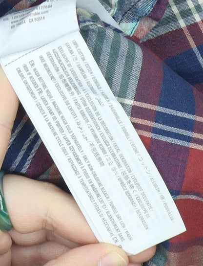 Abercrombie & Fitch Mens Multicoloured Plaid Button-Up Shirt L Long Sleeve