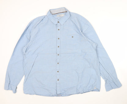 Williams & Brown Men's Blue XL Button-Up Long Sleeve Shirt