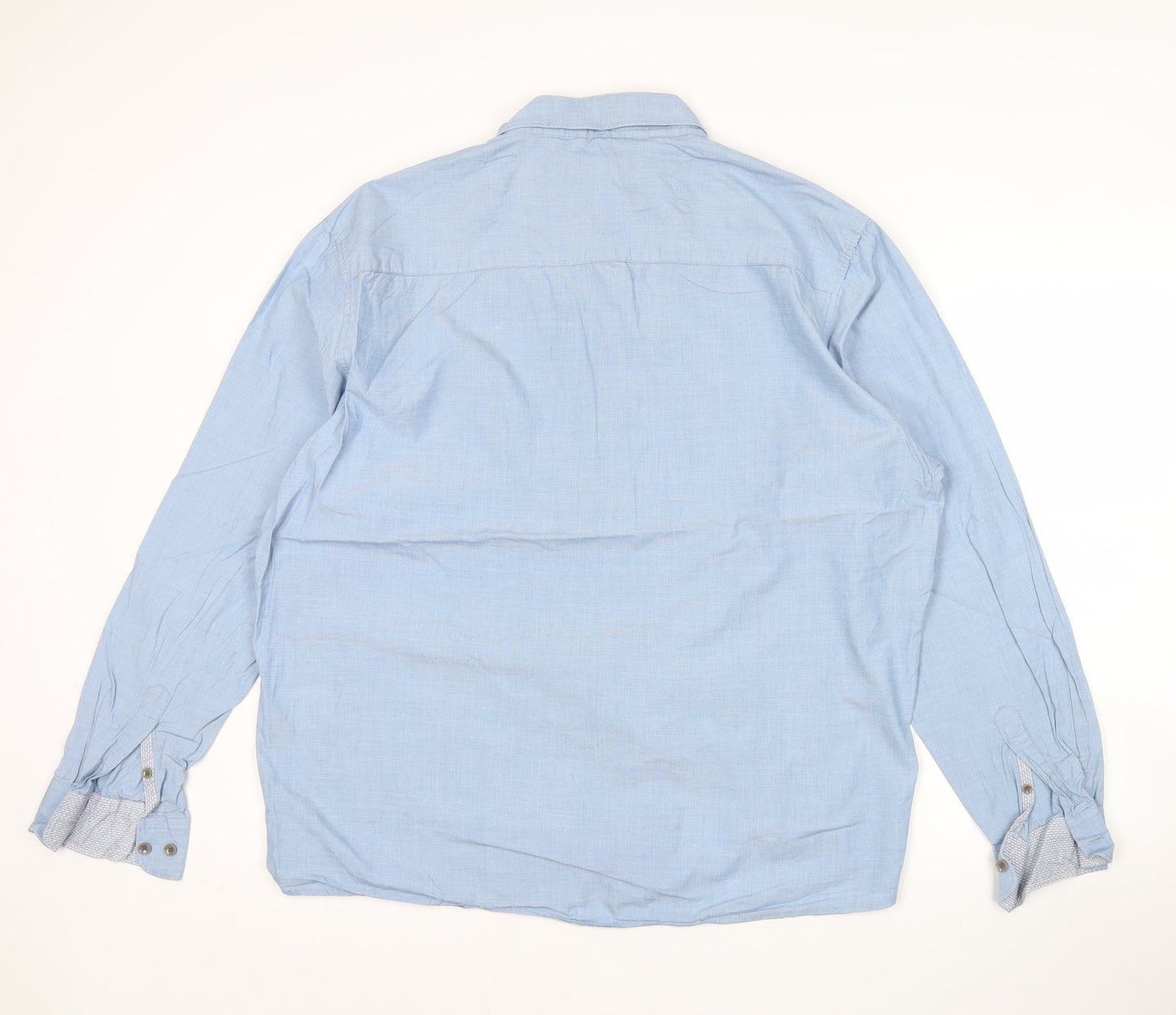 Williams & Brown Men's Blue XL Button-Up Long Sleeve Shirt