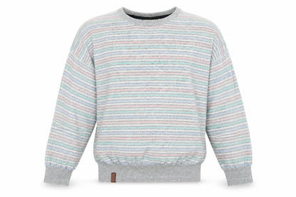 Naketano Men’s Grey Striped Crew Neck Pullover Jumper Size L