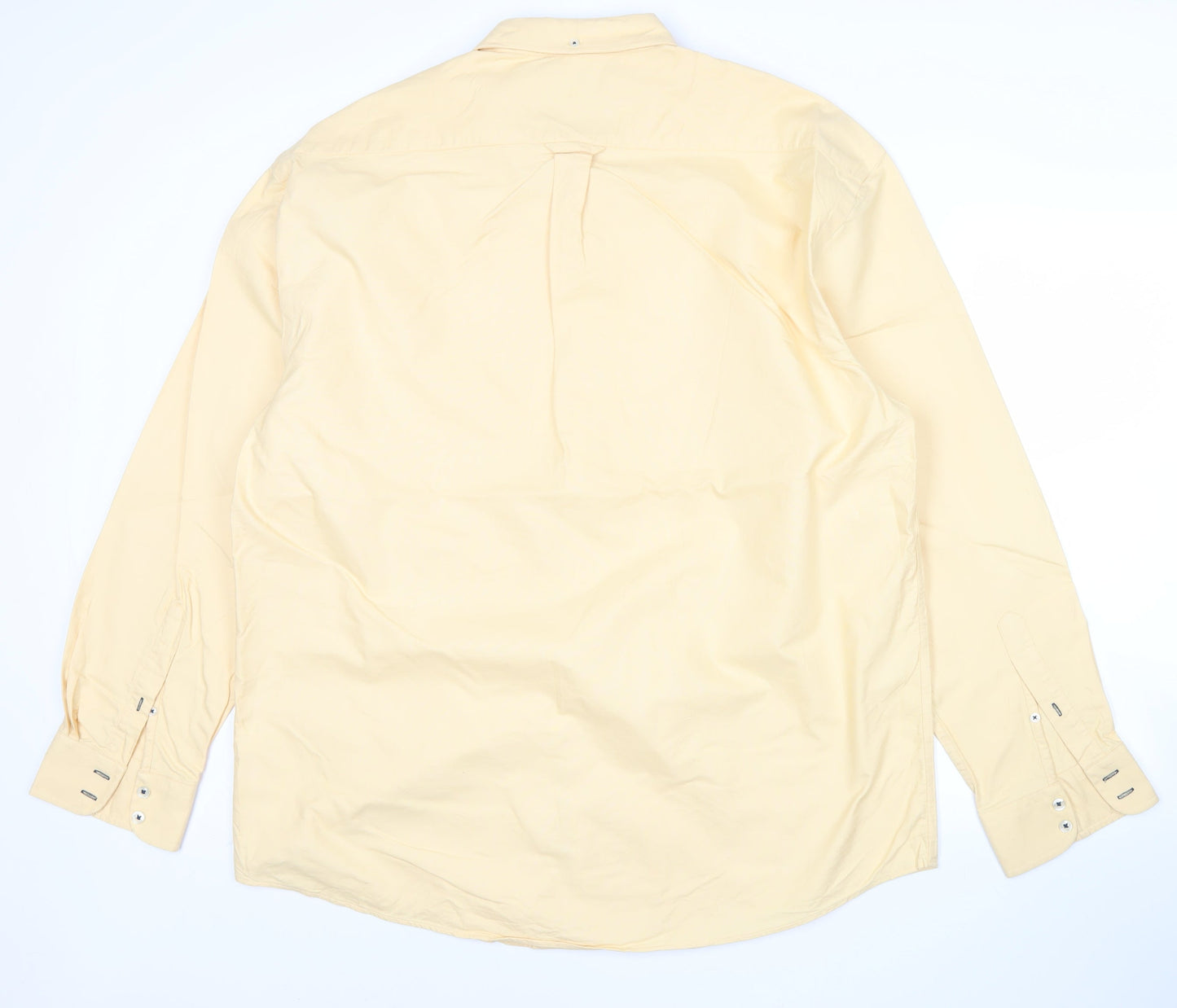 Brook Taverner Men’s Beige 2XL Button-Up Cotton Shirt Long Sleeve