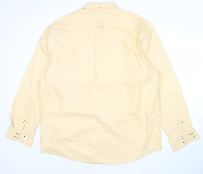 Brook Taverner Men’s Beige 2XL Button-Up Cotton Shirt Long Sleeve