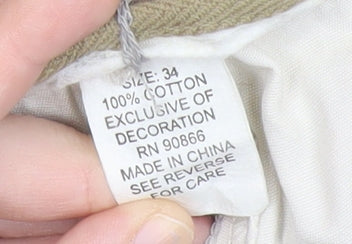 Billabong Mens Beige Cargo Shorts Size 34 Belted Cotton Summer