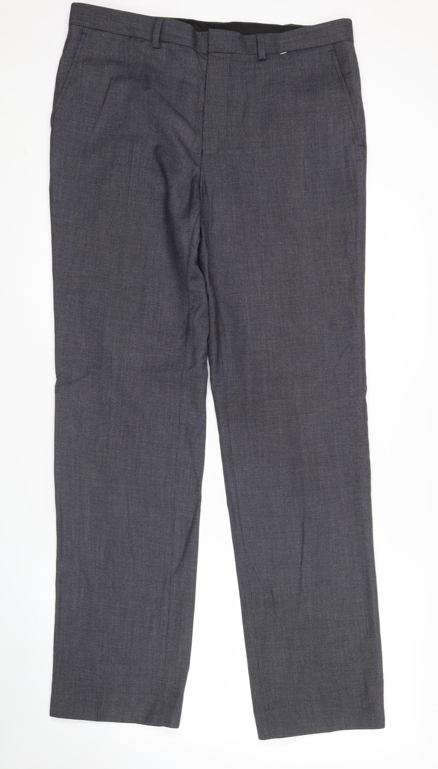 Burton Menswear Mens Grey 34L Classic Fit Dress Trousers