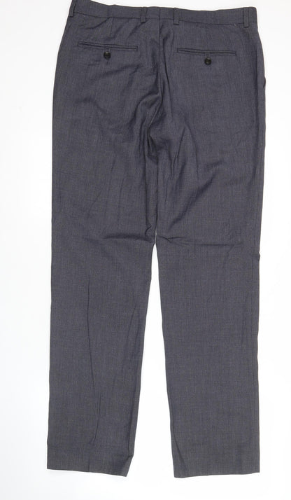 Burton Menswear Mens Grey 34L Classic Fit Dress Trousers