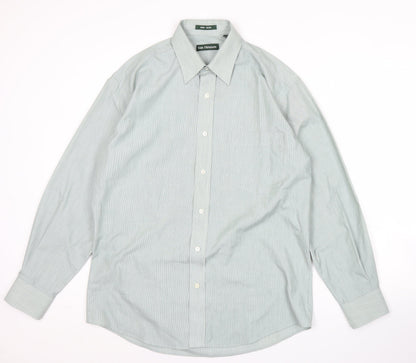 Van Heusen Men’s Green 15.5in Long Sleeve Button-Up Shirt