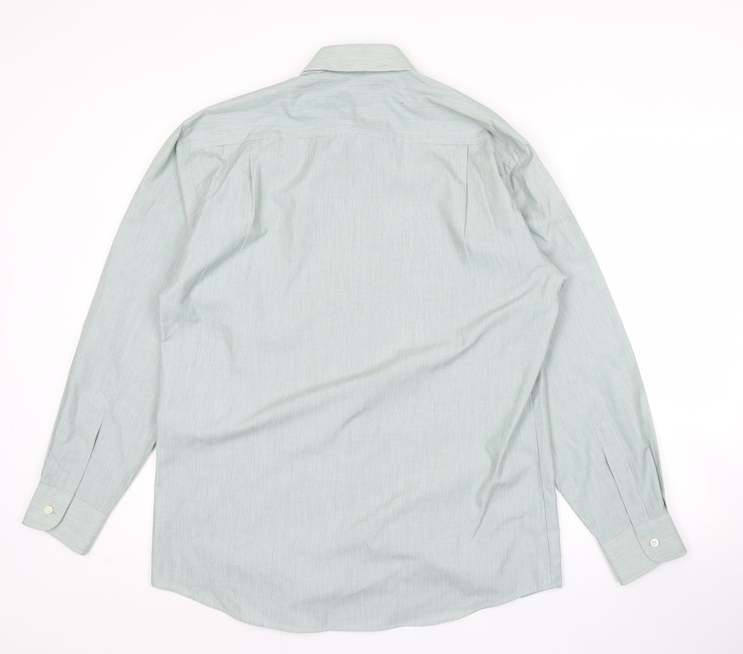Van Heusen Men’s Green 15.5in Long Sleeve Button-Up Shirt